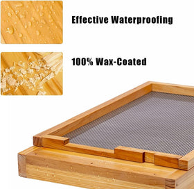 Witbee beeswax-dipped bottom board, protects wood from weathering