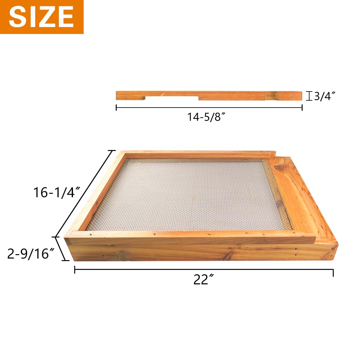 witbee entrance reducer with bottom board for hive entry control