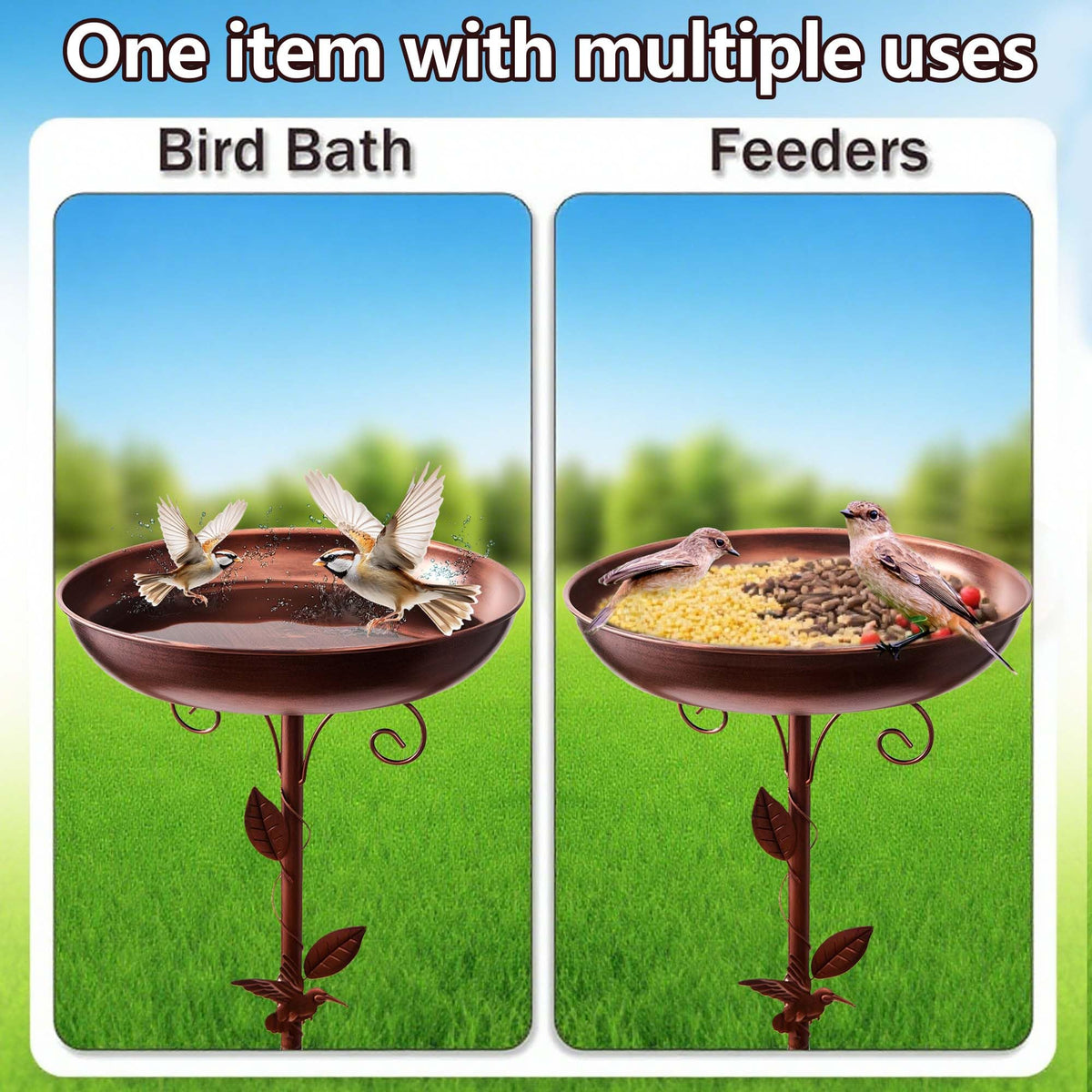 WITELIDA 12-inch bowl removable for easy cleaning and refilling.