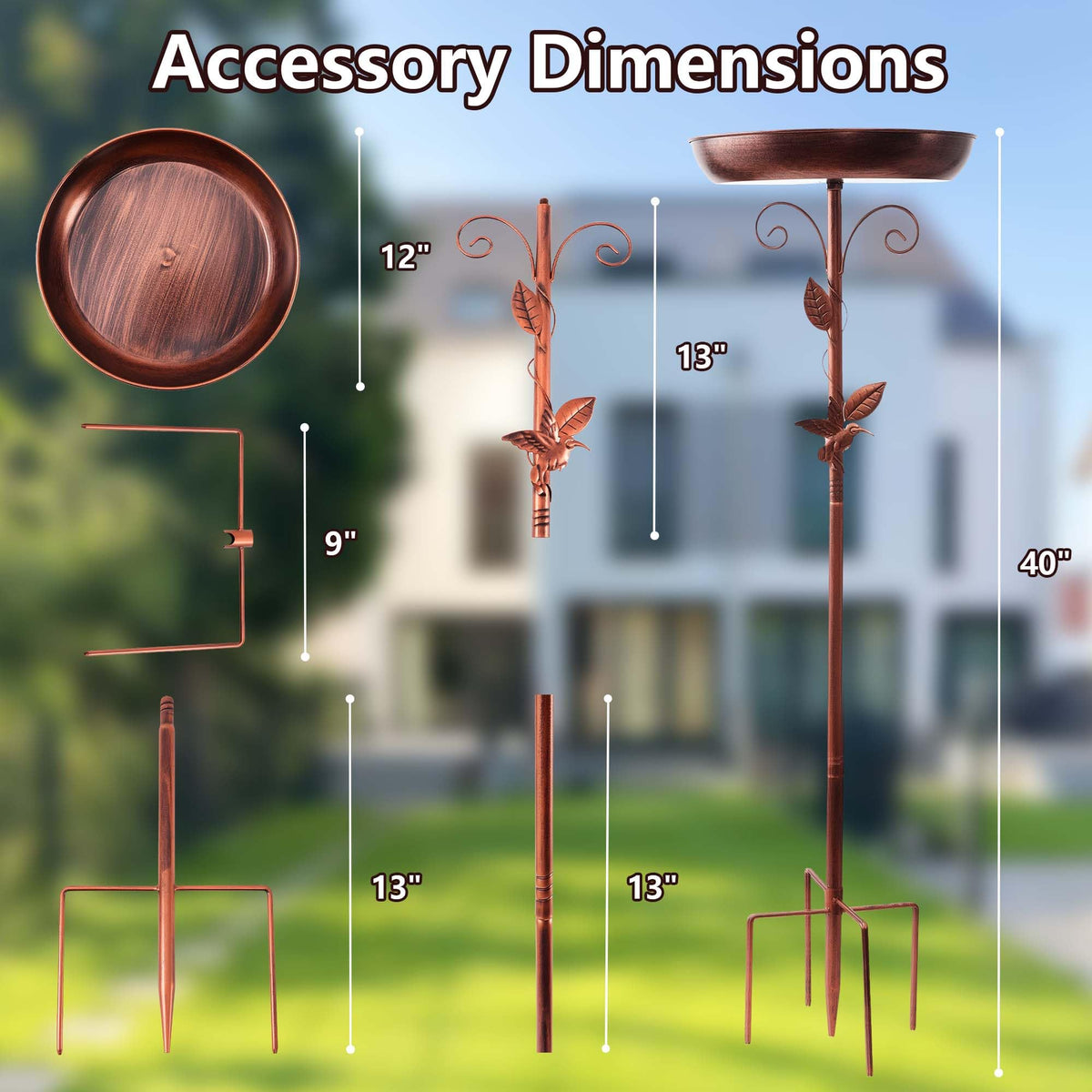 WITELIDA antique bronze garden decor enhances patio aesthetics.