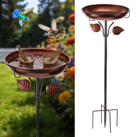 WITELIDA metal bird bath in bronze finish ready to attract songbirds to your garden.