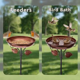 Weatherproof metal resists rain, sun, and wind for year-round use.