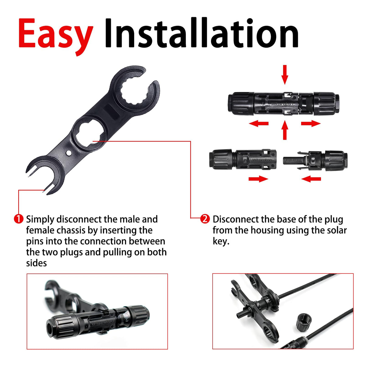 Witproton universal 8-10AWG compatibility simplifies PV cable integration
