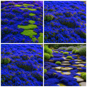 Wivolibe Creeping Thyme border-flowers showcases a fragrant border between beds.
