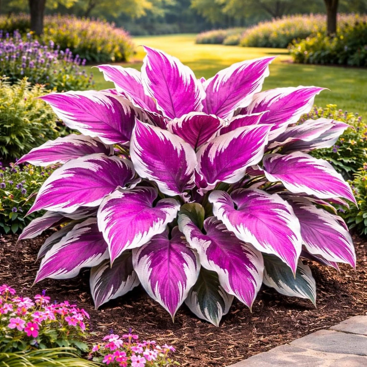Wivolibe heart-shaped hosta leaves add charm to containers and borders