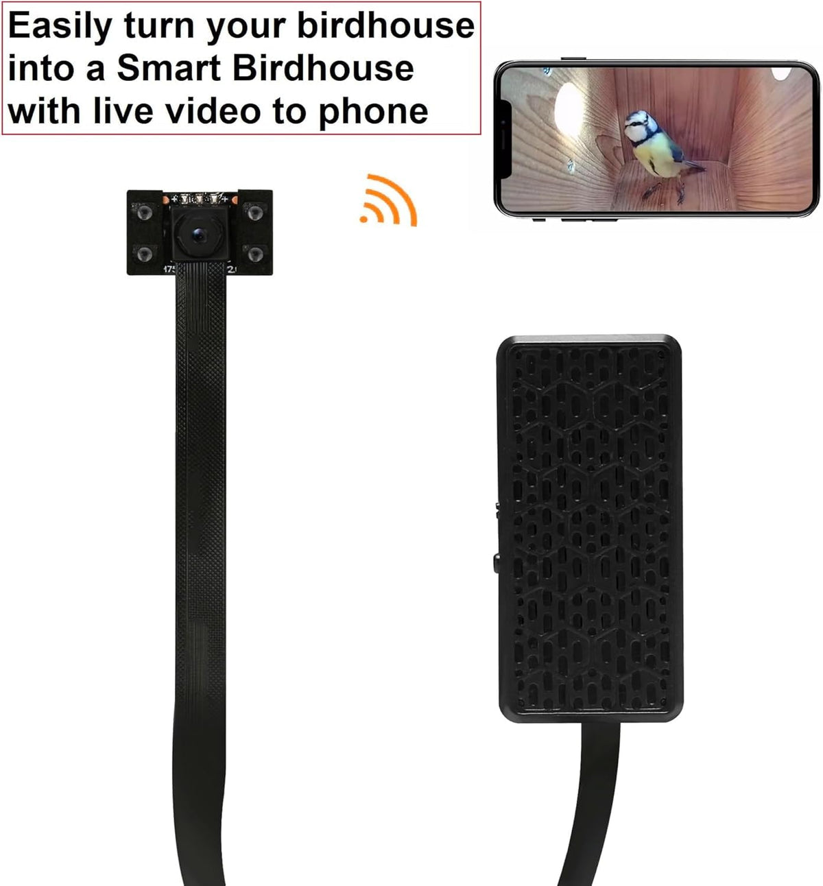 WIWACAM Bird Box Camera streaming live video to a phone