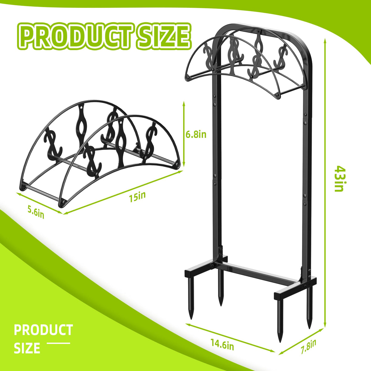 WiwiIron integrated top design adds durability to the hose organizer.