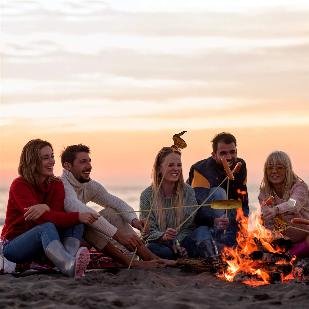 WixiTool Disposable campfire sticks for easy outdoor cleanup