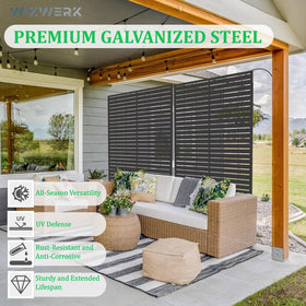 WIZWERK decorative privacy fence panel adds curb appeal to outdoor space
