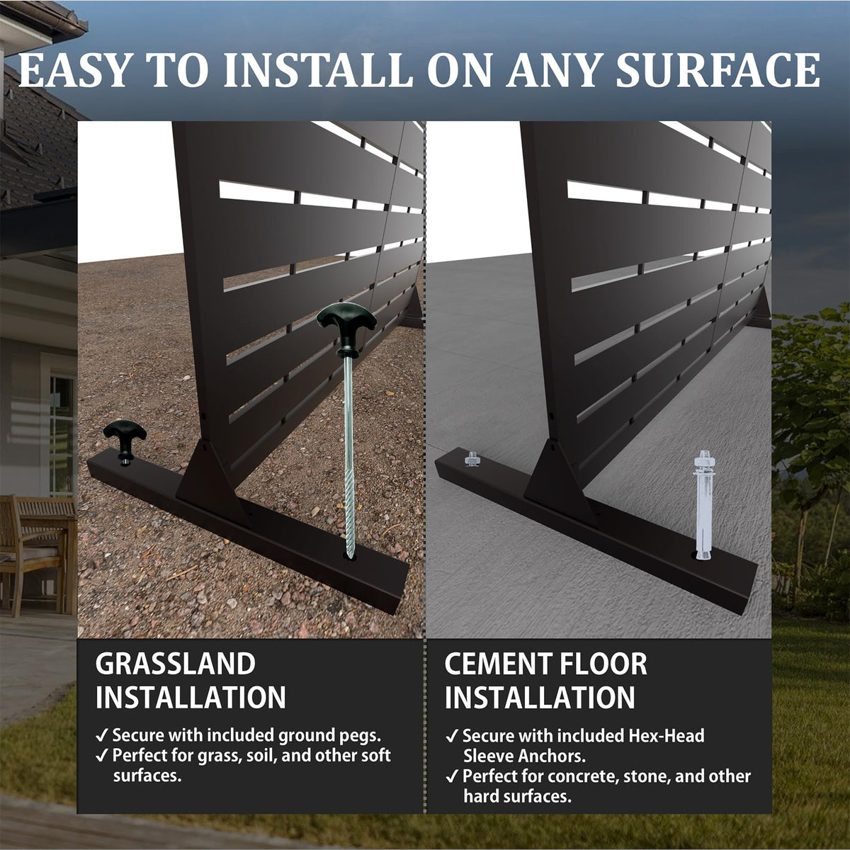 WIZWERK outdoor room partition panel creates intimate outdoor niches