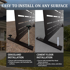 WIZWERK outdoor room partition panel creates intimate outdoor niches
