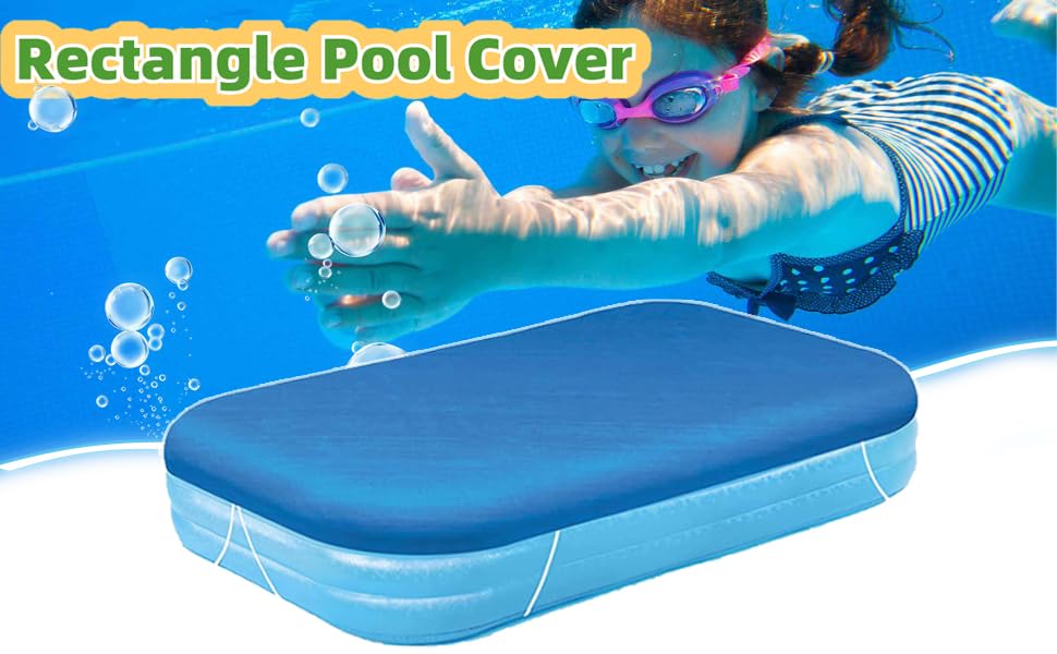 WJGHRH rectangular pool cover 120x72 debris shield helps water stay fresh between swims