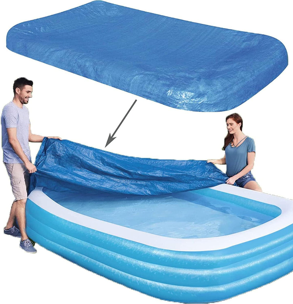 WJGHRH rectangular pool cover 120x72 on pool shields debris and keeps water clear
