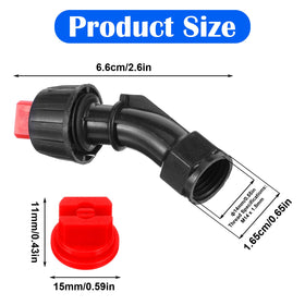 WJIAAA 110-degree flat fan nozzle provides wide, even coverage