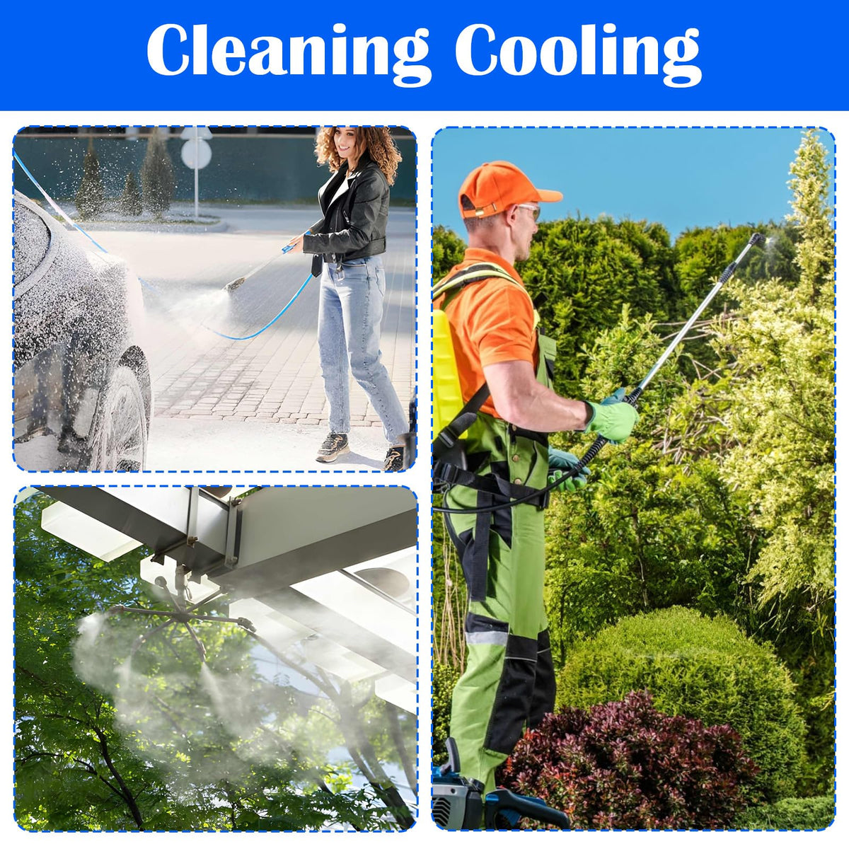 WJIAAA wide-coverage 110-degree spray pattern for efficient spraying