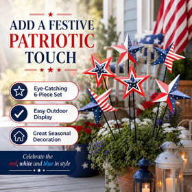 Ideal for Fourth of July, Memorial Day, or Veterans Day setups