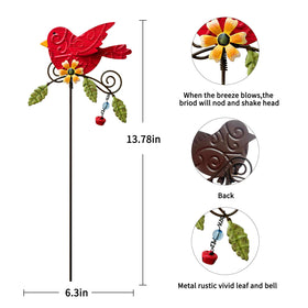 WKHOMEDECO easy installation stake with bendable stems fits uneven ground and pots.