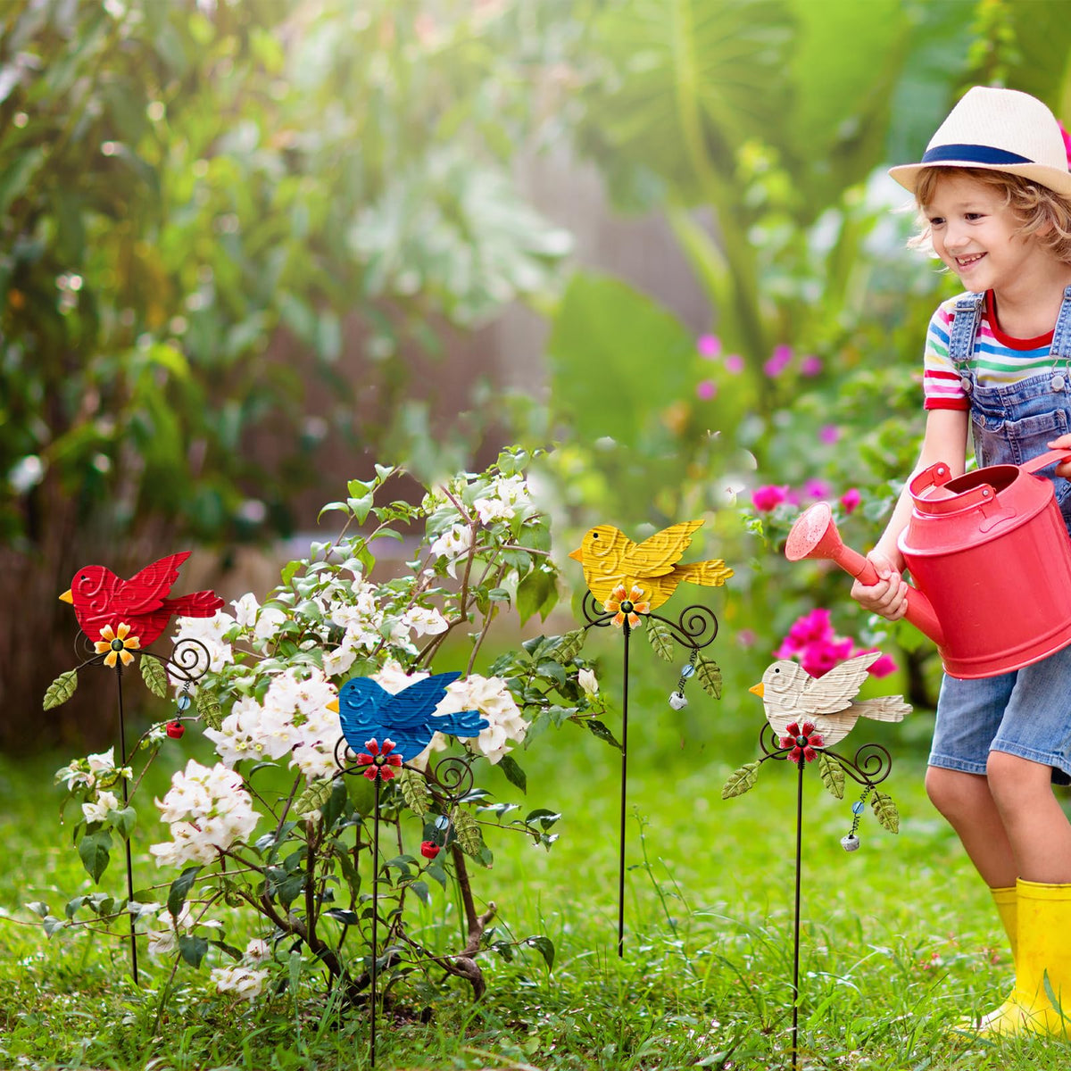 WKHOMEDECO gift ready garden stake set for gardeners and nature lovers.