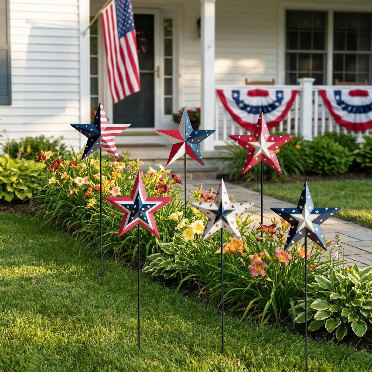 WKHOMEDECO easy-install ground stakes offer quick, tool-free setup in soil or grass.