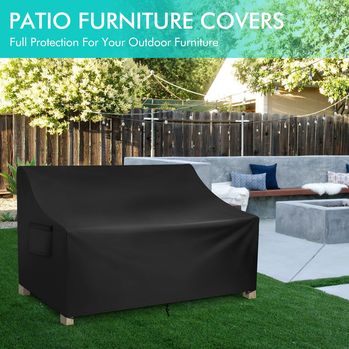 WLEAFJ cover with straps and drawstring for secure closure