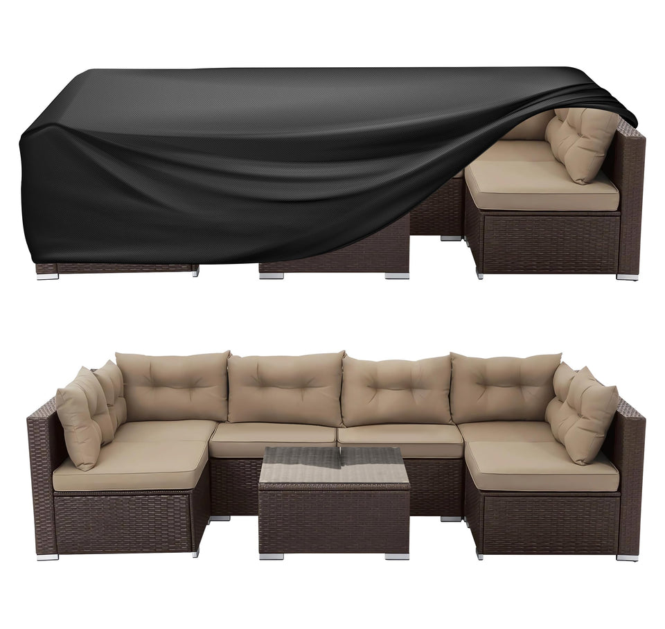 WLEAFJ rectangle patio cover protecting 90L x 64W x 28H outdoors from rain