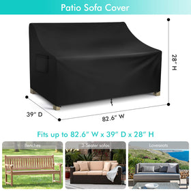 WLEAFJ waterproof oxford fabric cover shields outdoor sofa from rain