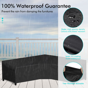 WLEAFJ patio V-shaped sectional sofa cover air vent for ventilation