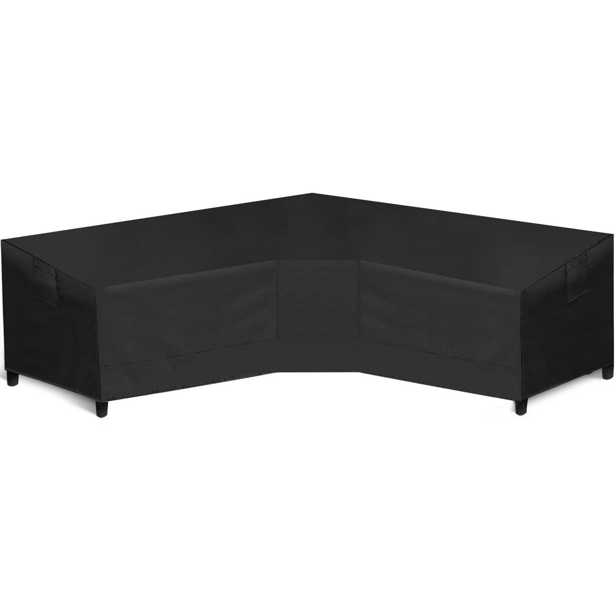 WLEAFJ patio V-shaped sectional sofa cover side view showing protective fit