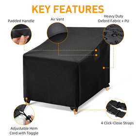 WLEAFJ windproof straps and drawstring keep the cover secure in gusty weather.