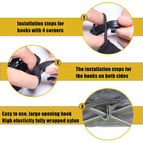 Six-hook design by Wlitinzsen improves fixation and item security during transport.