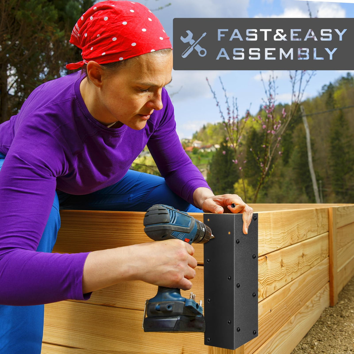 WLLEYAY durable wood screws for raised bed ensure secure, fast installation.