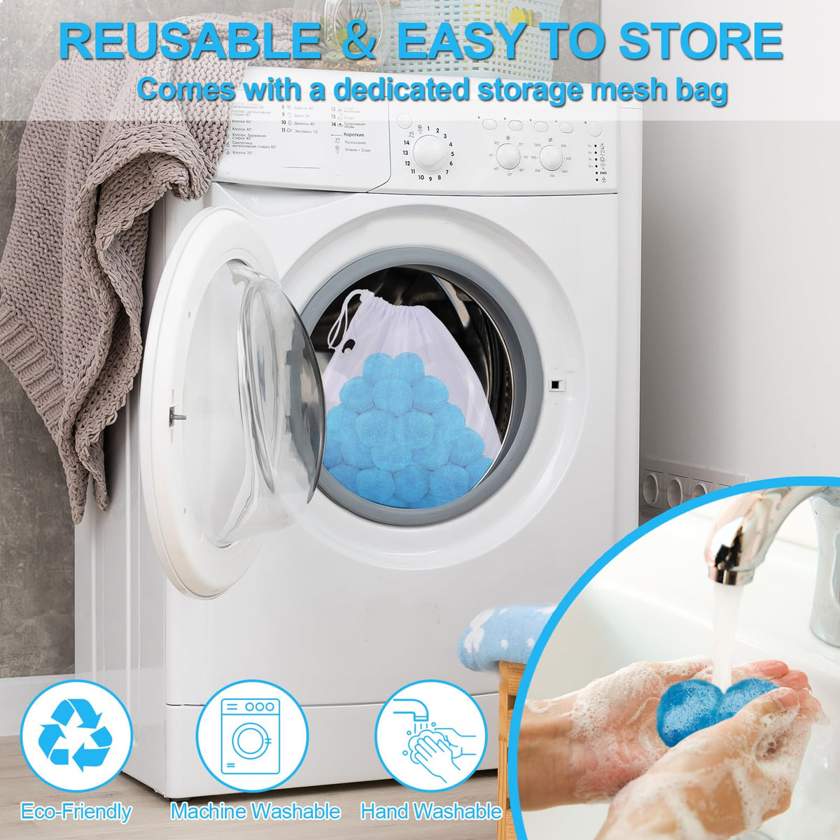 WLLEYAY filter balls suitable for aquariums, enhancing water clarity.