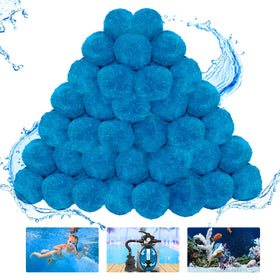 WLLEYAY filter balls close-up showing compact size and filtration potential