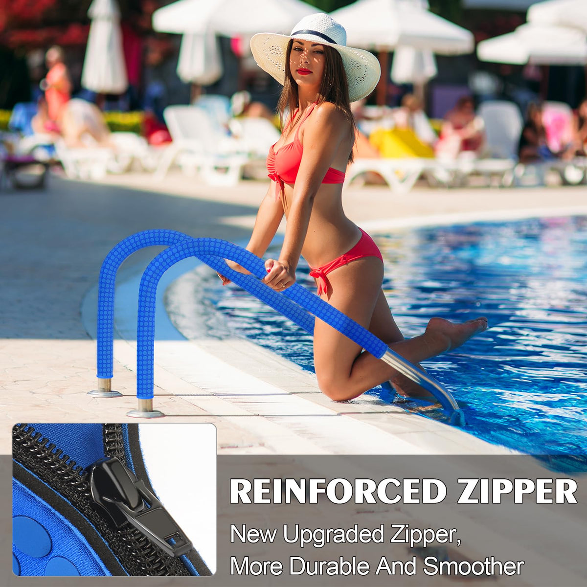 WLLEYAY neoprene handrail cover on 10 ft rail for protection