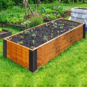 WLLEYAY stackable corner brackets enable taller, flexible garden beds.
