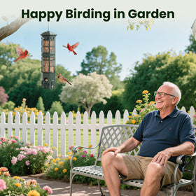 WLNYUGS green-finish feeder makes a stylish gift for nature lovers.