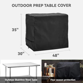Wnanan stainless steel cart cover shows heavy-duty fabric guarding against moisture.