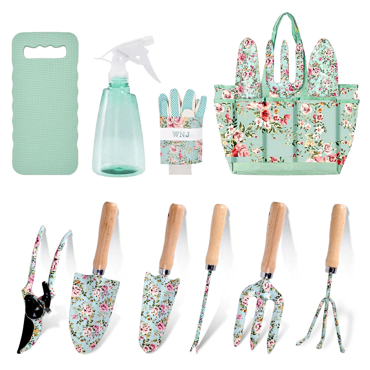 WNJ 10-piece floral garden tools pruner for precise pruning with ergonomic grip