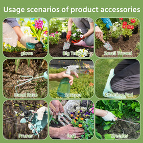 WNJ garden rake aids soil leveling and debris collection