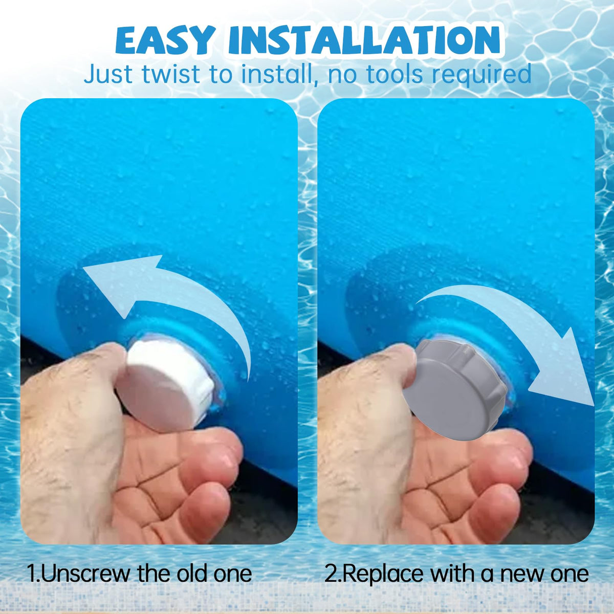 Wnzary Bestway-compatible cap sits snugly on the valve