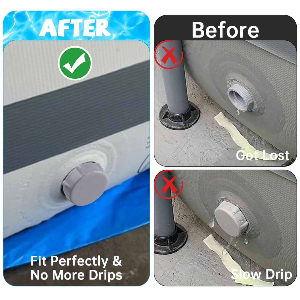 Wnzary heavy-duty drain cap in grey showcases durability