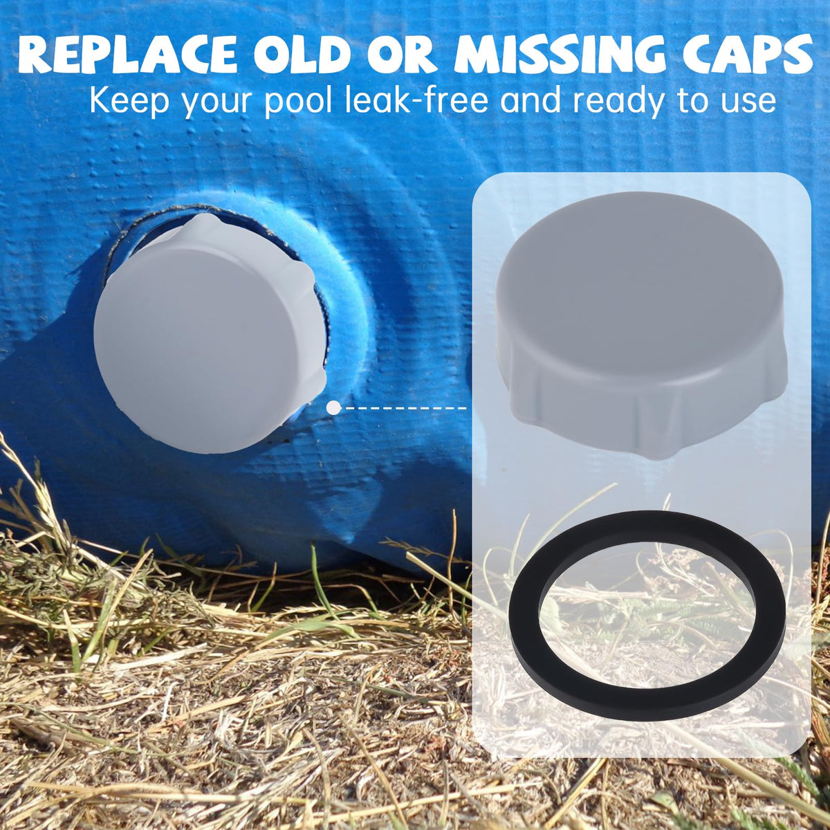 Wnzary pool no-leak design cap maintains water integrity