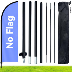 WOANIXY 66ft feather-flag-pole-kit ready for outdoor use