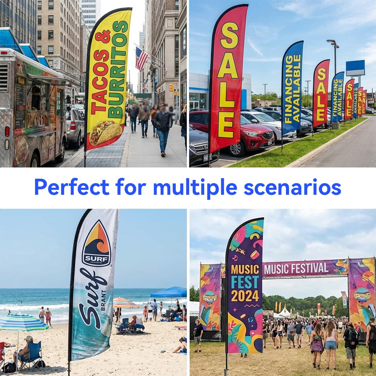 WOANIXY portable outdoor promotion pole supports banners effortlessly