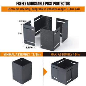 WOCEPU post protector with black finish shields against weather and wear