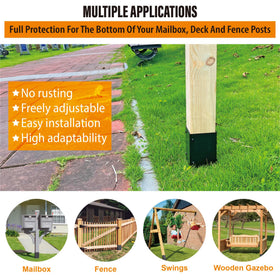 WOCEPU post protector demonstrates adjustable diameter range from 3.3 to 6 inches