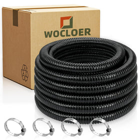 Wocloer pond hose with 3/4-inch diameter enables flexible water flow around corners.