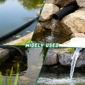 Wocloer pond hose corrugated interior supports easy bending and installation.
