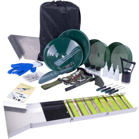 WodGod 27pcs gold prospecting kit folding sluice box for field use