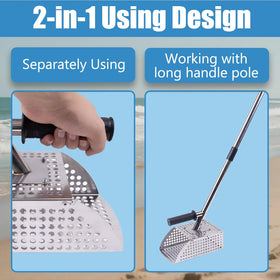 Extension pole attached for comfortable, standing detections.